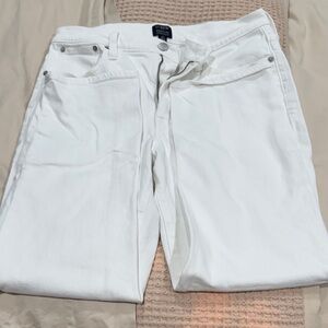 J. Crew Essential Straight White Jeans